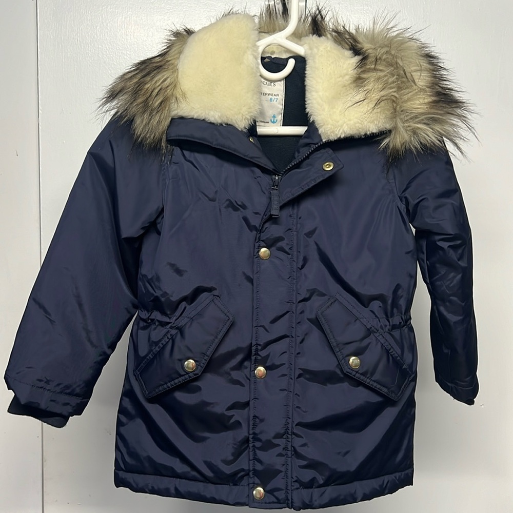 J Crew PrimaLoft Parka with fishtail hem Girls 6/7
